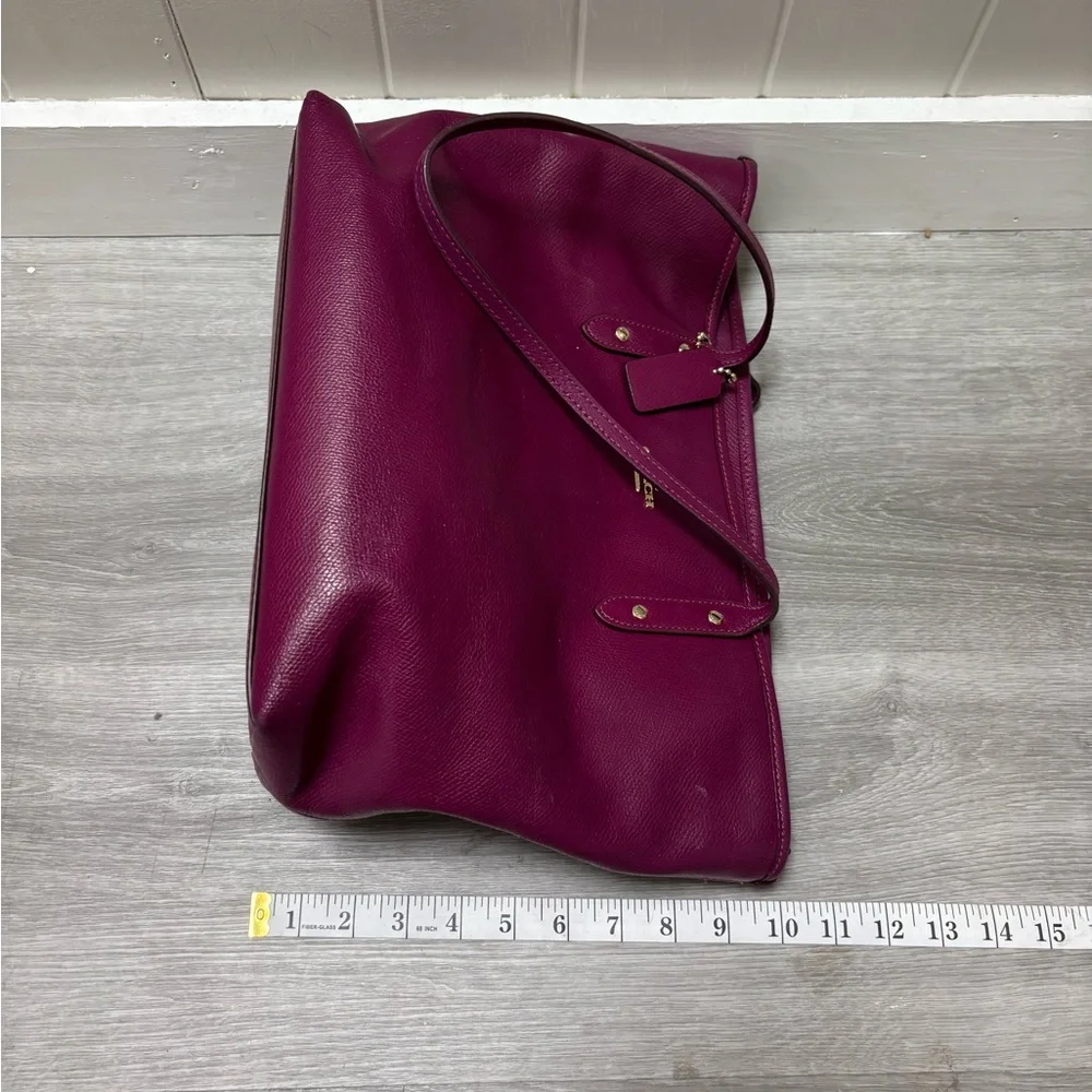 Coach Magenta Leather Tote